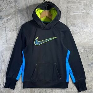 Nike Boys Youth Medium Black Neon Blue And Neon Yellow‎ Sweatshirt
